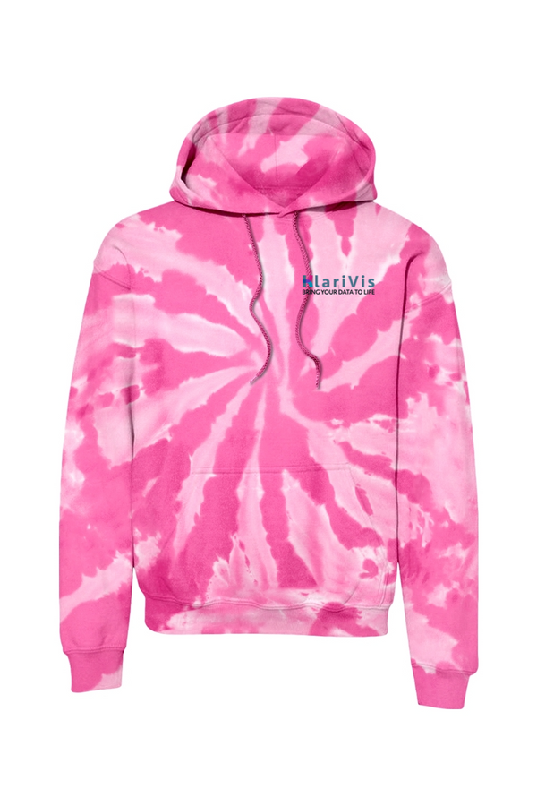 KlariVis: ADULT Tie-Dye Pullover Hooded Sweatshirt (Embroidered)