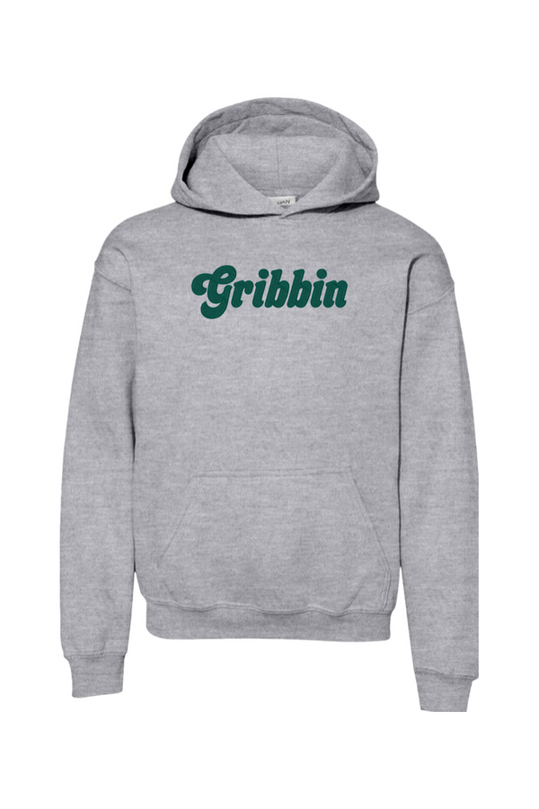 Gribbin: YOUTH Heavy Hooded Sweatshirt (FullFront Embroidery)