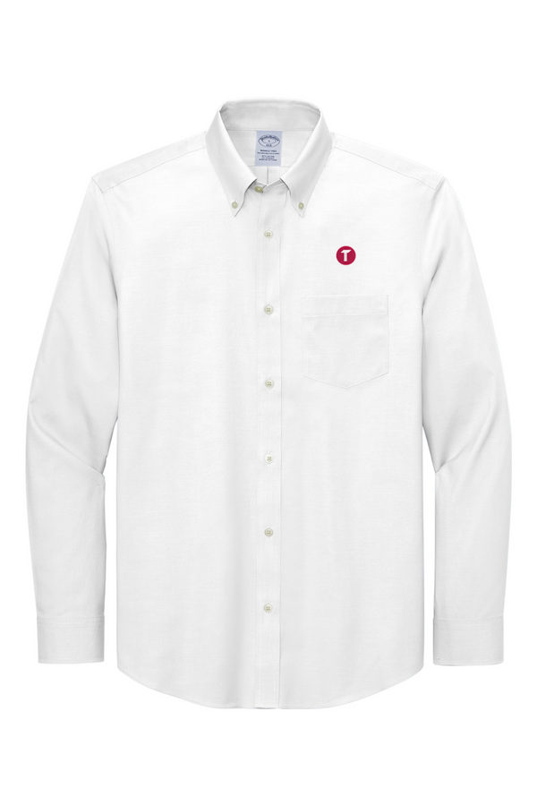 Torc: ADULT Brooks Brothers Wrinkle-Free Stretch Pinpoint Shirt (Embroidered)