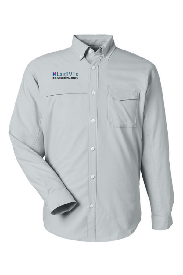 KlariVis: ADULT HUK UPF 30 Long Sleeve Dress Shirt