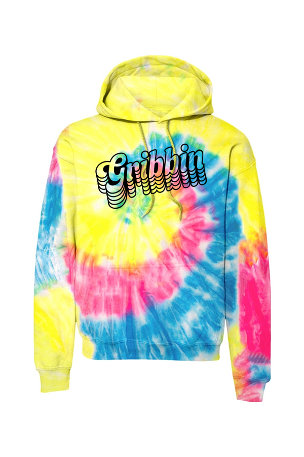 Gribbin: ADULT Tie-Dye Pullover Hooded Sweatshirt (Printed)