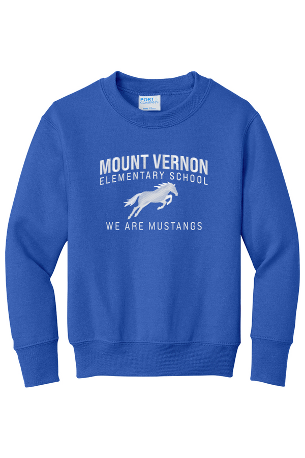 MVES: YOUTH Fleece Crewneck Sweatshirt (FullFront Embroidery)