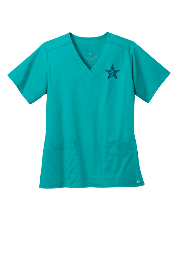 RAH: Wink Women’s WorkFlex V-Neck Top (Embroidered)
