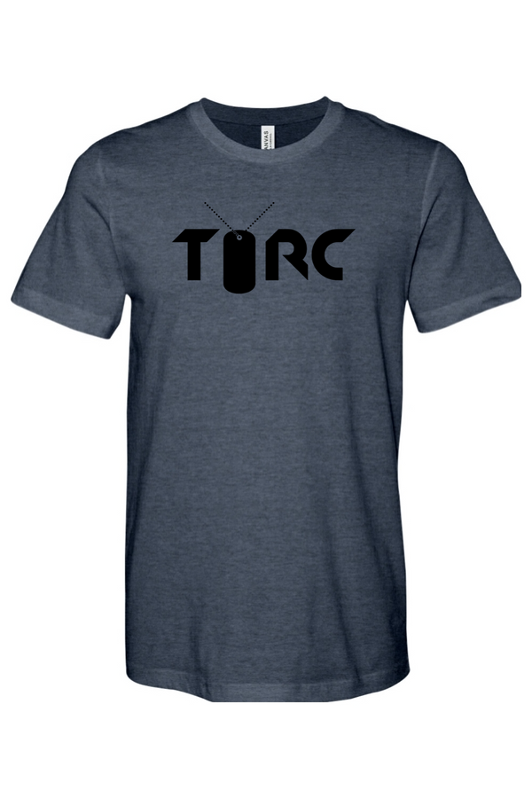Torc Vet: ADULT Heathered Soft-Jersey Tee (USA FLAG on Right Sleeve)