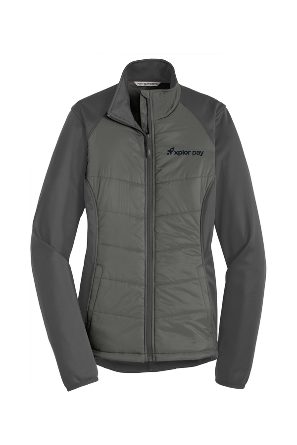 Xplor Pay: LADIES Hybrid Soft Shell Jacket (Embroidered)