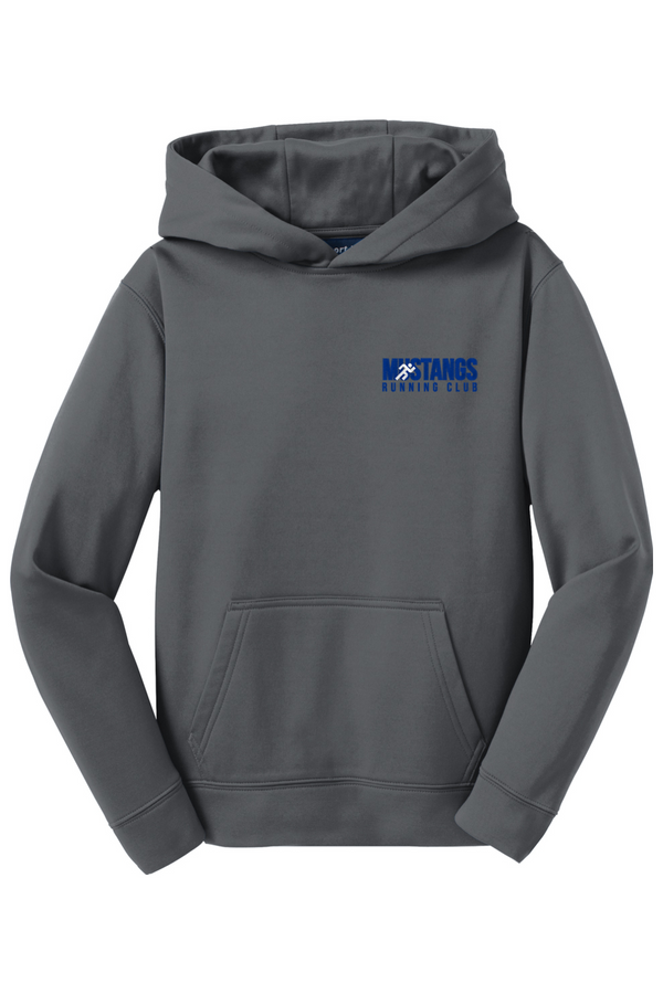 Mustangs Running Club: YOUTH Sport-Wick Fleece Hooded Pullover (Embroidered)