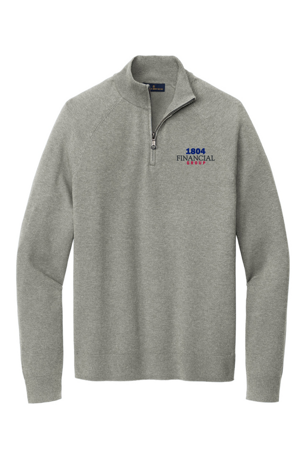 1804: Brooks Brothers Cotton Stretch 1/4-Zip Sweater