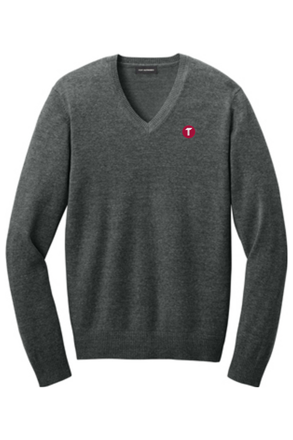 Torc: ADULT Easy Care V-Neck Sweater (Embroidered)