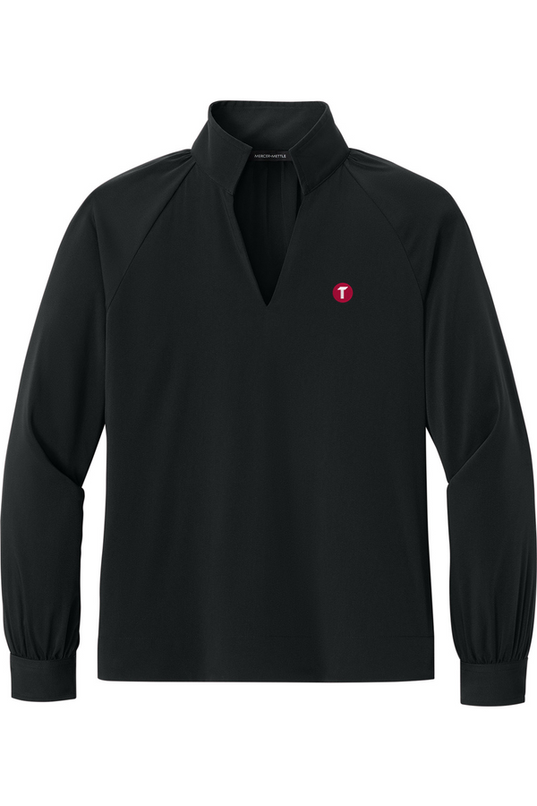 Torc: LADIES Long Sleeve Buttery Soft Popover Blouse (Embroidered)
