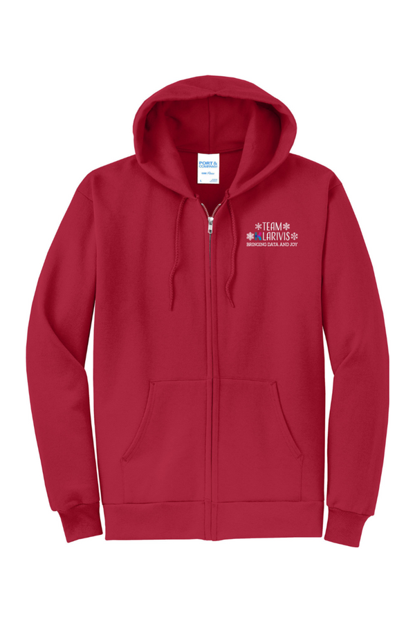 KlariVis Holiday: ADULT Classic Fleece Full-Zip Hooded Sweatshirt (Embroidered)