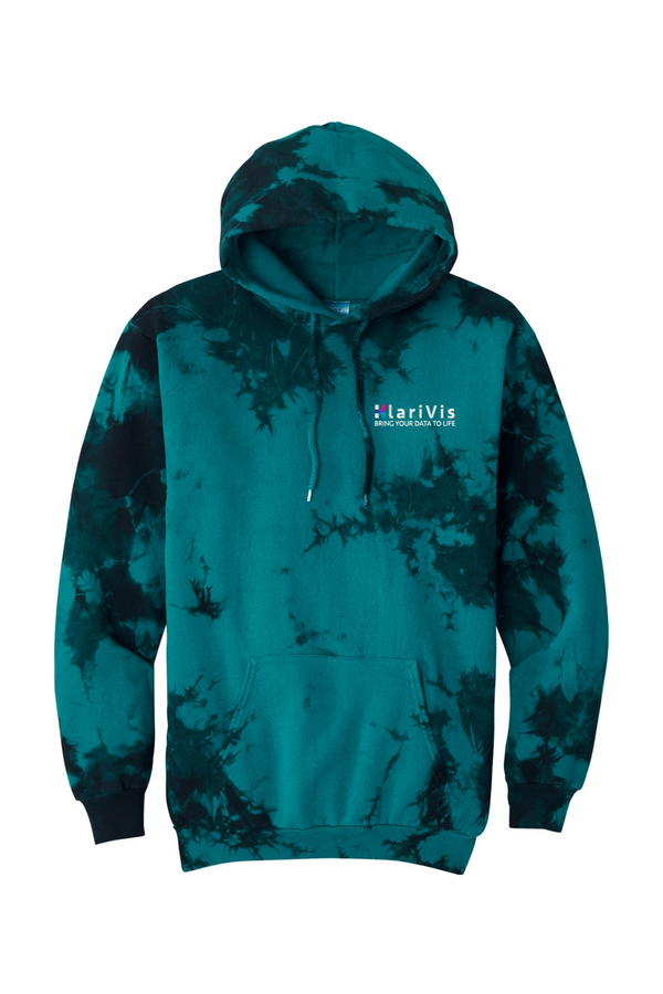 KlariVis: ADULT Crystal Tie-Dye Pullover Hoodie (Embroidered)