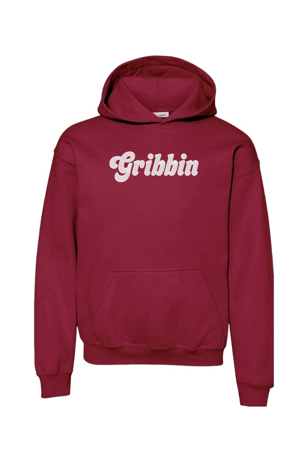 Gribbin: YOUTH Heavy Hooded Sweatshirt (FullFront Embroidery)