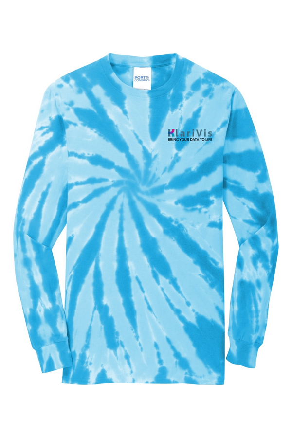 KlariVis: ADULT Tie-Dye Long Sleeve Tee (Embroidered)