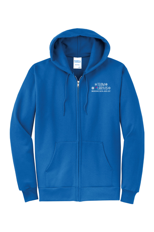 KlariVis Holiday: ADULT Classic Fleece Full-Zip Hooded Sweatshirt (Embroidered)