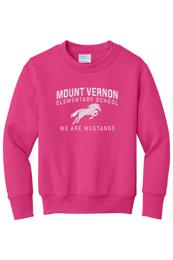 MVES: YOUTH Fleece Crewneck Sweatshirt (FullFront Embroidery)