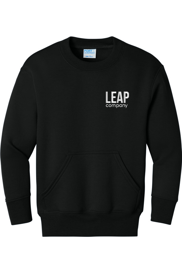Leap: YOUTH Classic Crewneck Pocket Sweatshirt (Embroidered)