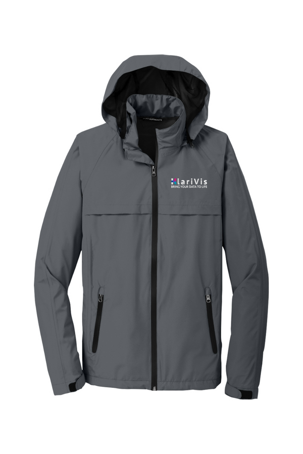 KlariVis: Waterproof Jacket with Travel Pouch (Embroidered)