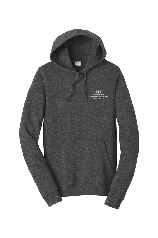 VTTI Chevron with VT Sleeve Logo: ADULT Fleece Pullover Hooded Sweatshirt (Embroidered)