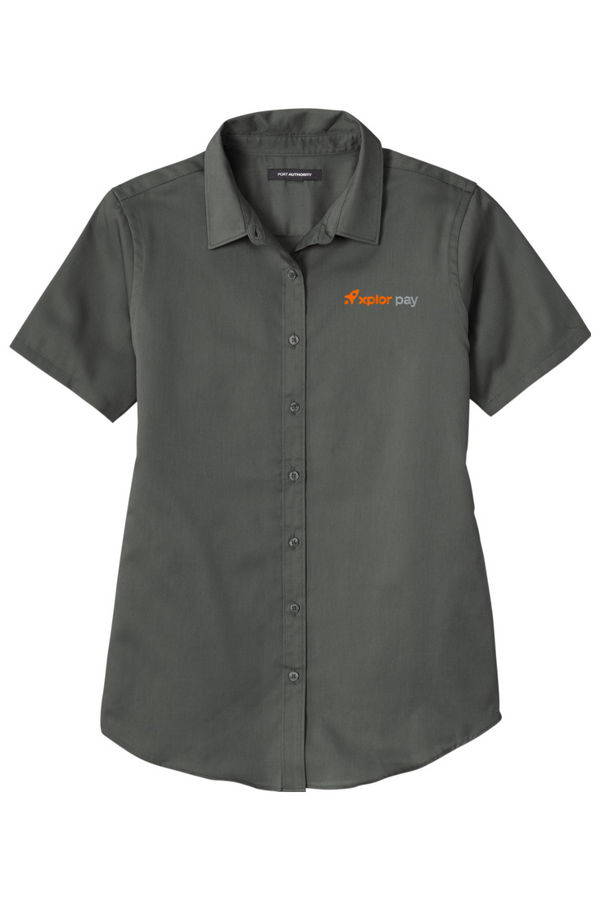 Xplor Pay: LADIES Short Sleeve Easy Care Twill Shirt (Embroidered)
