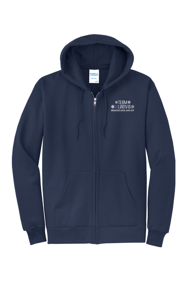 KlariVis Holiday: ADULT Classic Fleece Full-Zip Hooded Sweatshirt (Embroidered)