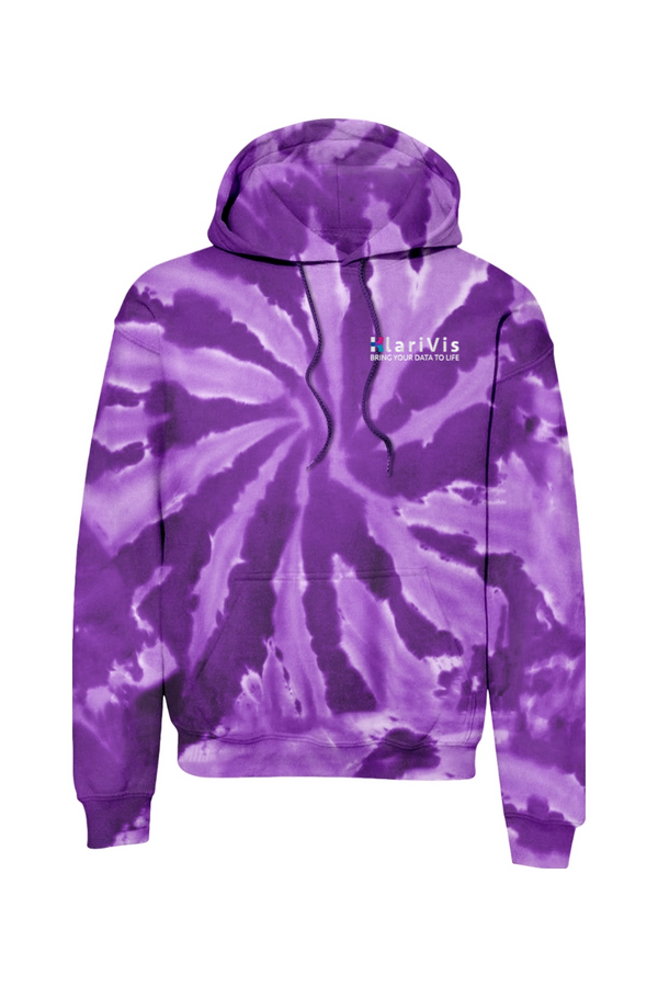 KlariVis: ADULT Tie-Dye Pullover Hooded Sweatshirt (Embroidered)