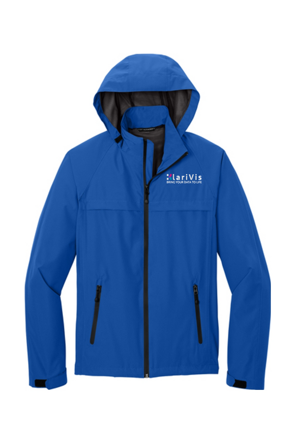 KlariVis: Waterproof Jacket with Travel Pouch (Embroidered)