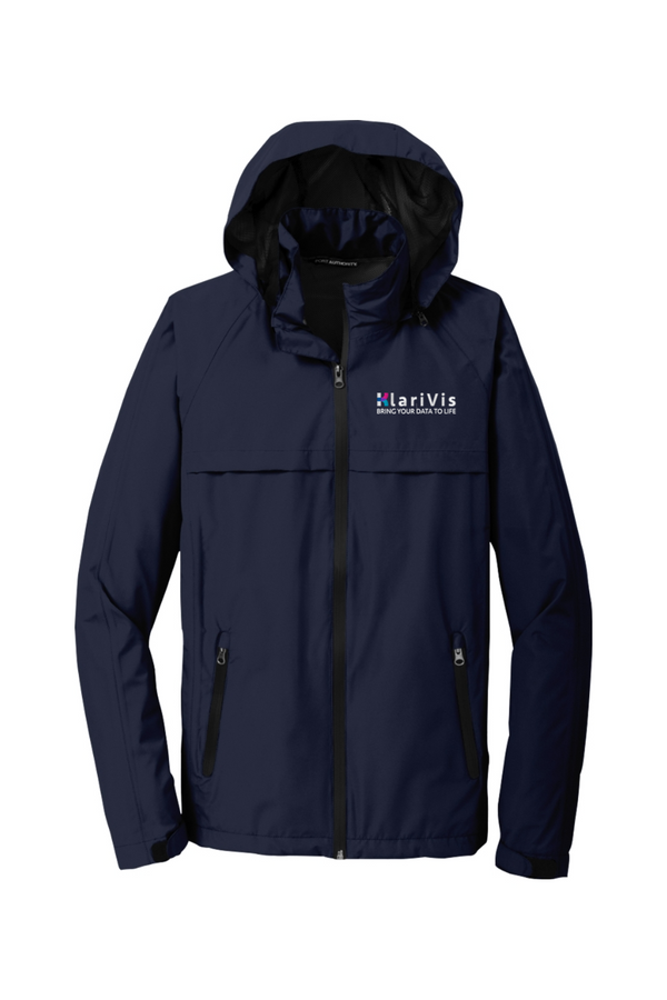 KlariVis: Waterproof Jacket with Travel Pouch (Embroidered)