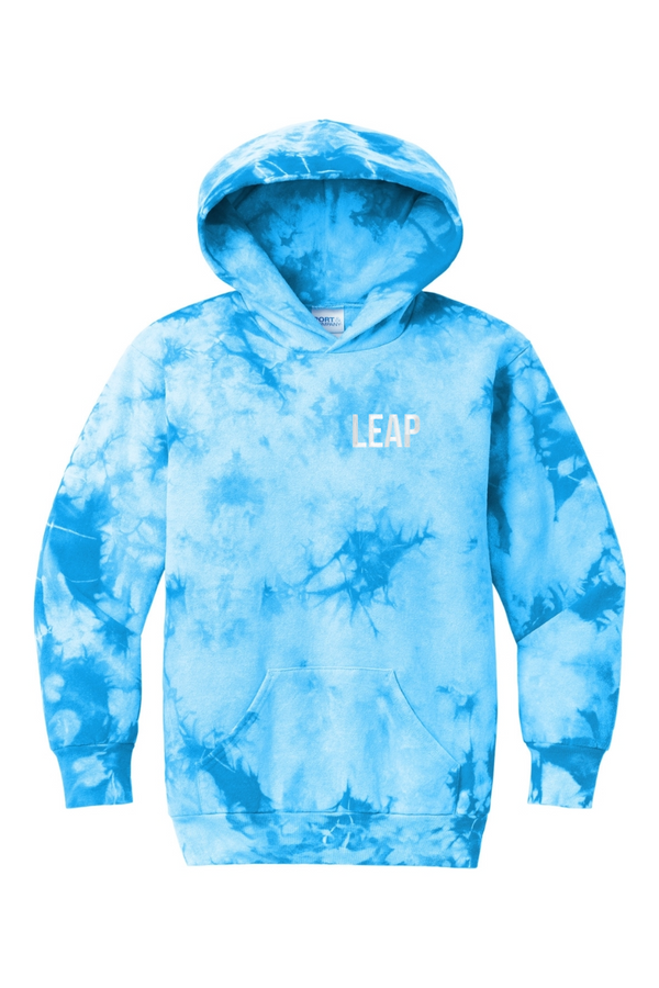 Leap: YOUTH Crystal Tie-Dye Pullover Hoodie (Embroidered)