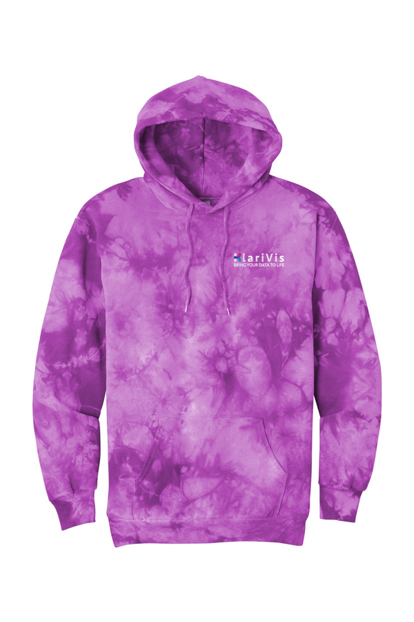 KlariVis: ADULT Crystal Tie-Dye Pullover Hoodie (Embroidered)