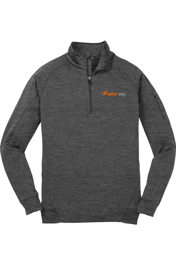 Xplor Pay: ADULT Double-Knit Performance Fleece 1/4-Zip with Zippered Sleeve Pocket (Embroidered)