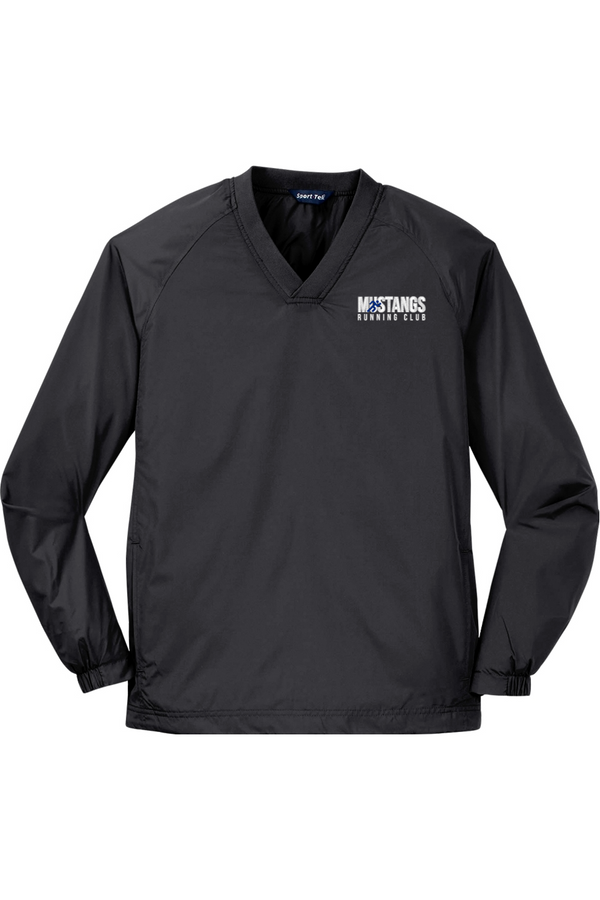 Mustang Running Club: ADULT V-Neck Raglan Wind Shirt