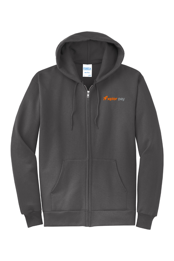 Xplor Pay: ADULT Fleece Full-Zip Hooded Sweatshirt (Embroidered)
