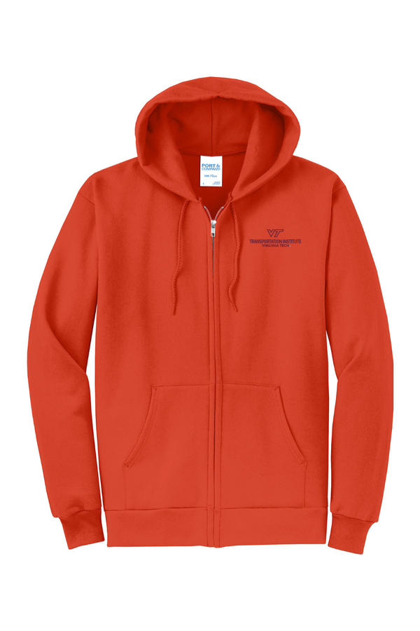 VTTI: ADULT Classic Fleece Full-Zip Hooded Sweatshirt (Embroidered)