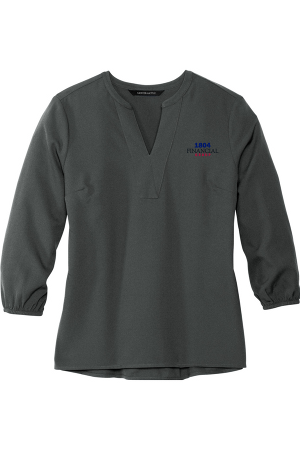 1804: LADIES Stretch Crepe 3/4-Sleeve Blouse