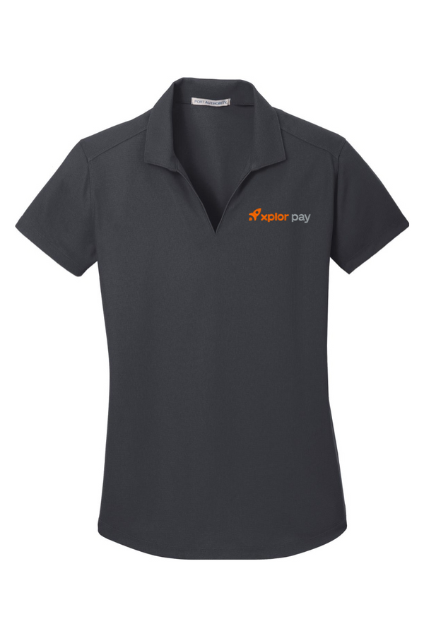 Xplor Pay: LADIES Dry-Wick Grid-Texture Performance Polo (Embroidered)