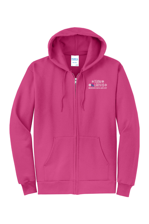 KlariVis Holiday: ADULT Classic Fleece Full-Zip Hooded Sweatshirt (Embroidered)