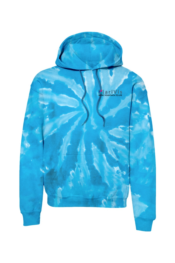 KlariVis: ADULT Tie-Dye Pullover Hooded Sweatshirt (Embroidered)