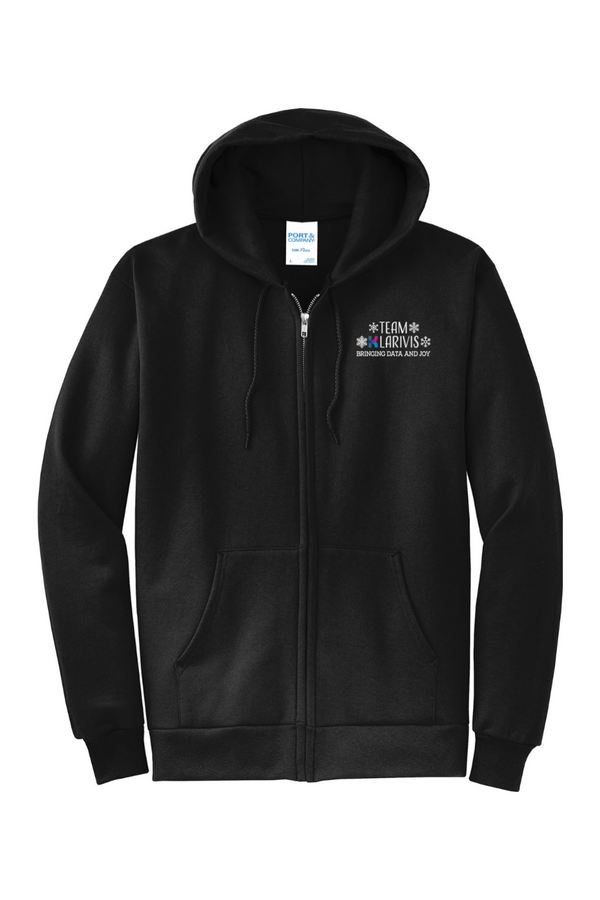 KlariVis Holiday: ADULT Classic Fleece Full-Zip Hooded Sweatshirt (Embroidered)