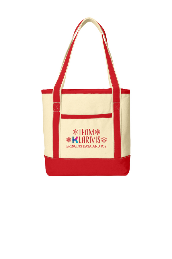 KlariVis Holiday: Medium Cotton Canvas Tote (Embroidered)