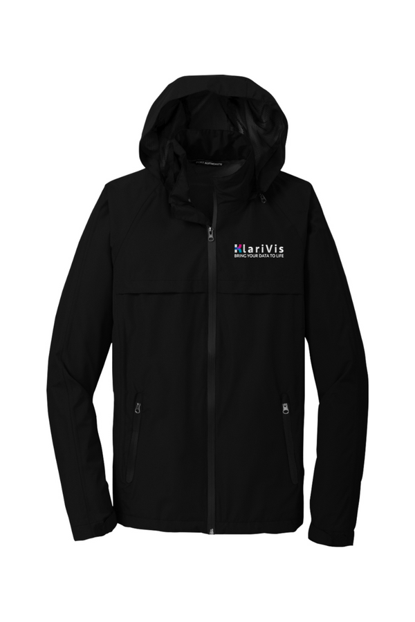 KlariVis: Waterproof Jacket with Travel Pouch (Embroidered)