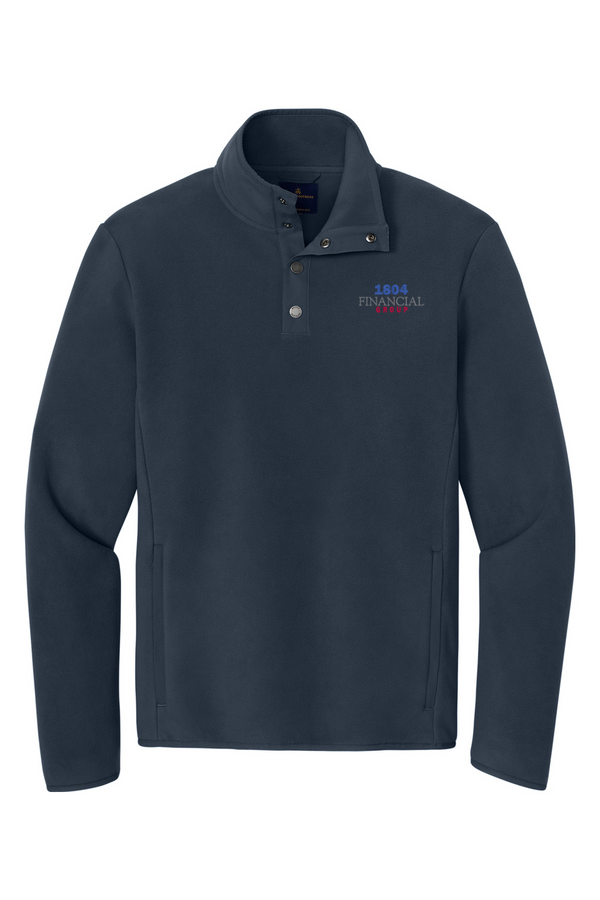 1804: ADULT Brooks Brothers Fleece 1/4-Snap Neck (Embroidered)