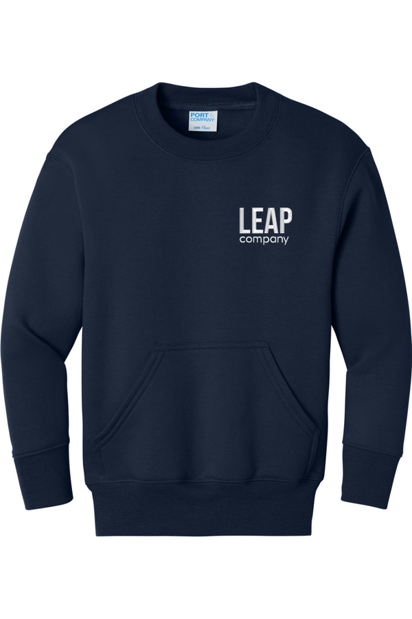 Leap: YOUTH Classic Crewneck Pocket Sweatshirt (Embroidered)