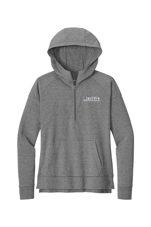 KlariVis: LADIES Sport-Wick Stretch 1/2-Zip Hoodie (Embroidered)