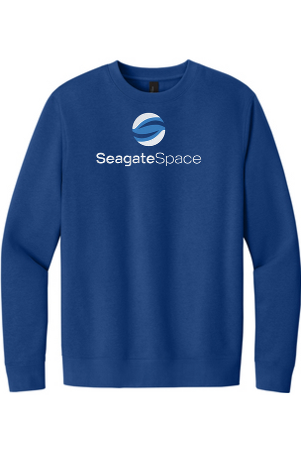 Seagate Space: ADULT SoftSpun Fleece Crewneck Sweatshirt (FullFront Embroidery)