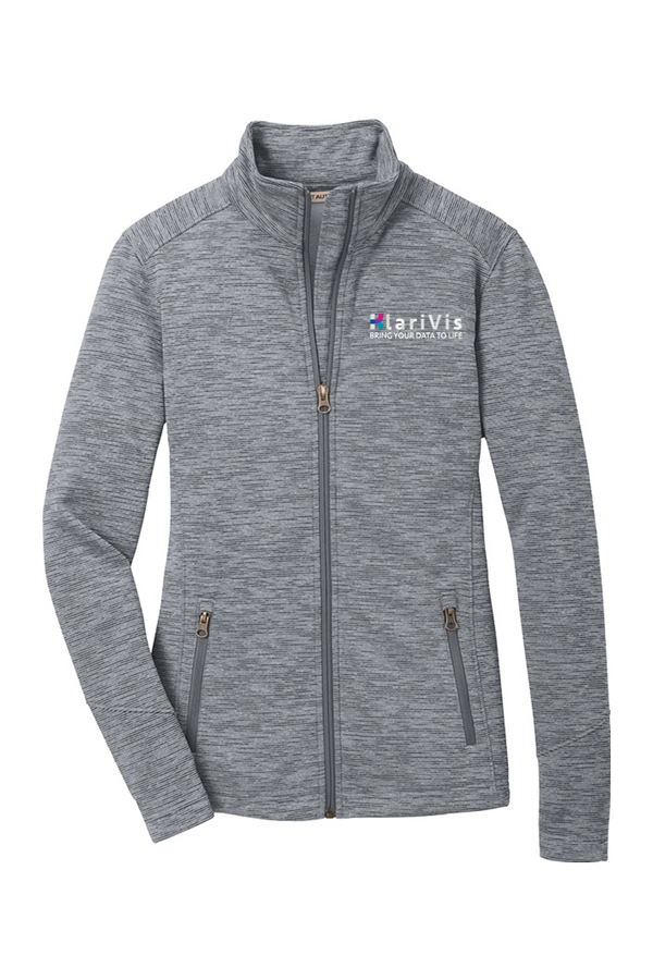 KlariVis: LADIES Stripe-Pattern Performance Fleece Jacket