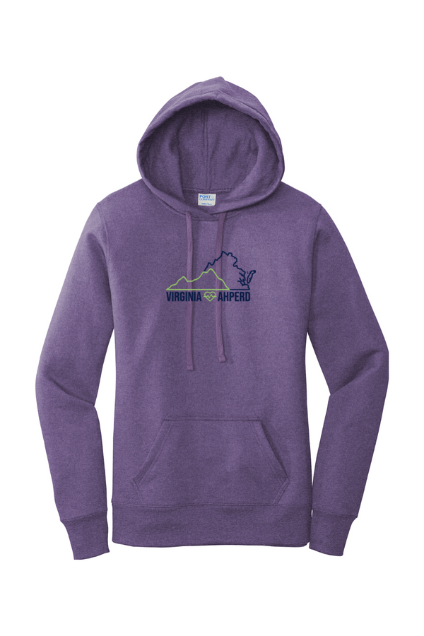 VA AHPERD: Ladies Classic Fleece Pullover Hooded Sweatshirt (FullFront Embroidery)