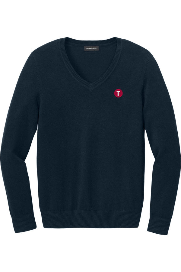 Torc: LADIES Easy Care V-Neck Sweater (Embroidered)