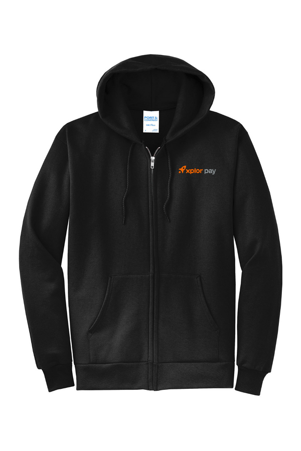 Xplor Pay: ADULT Fleece Full-Zip Hooded Sweatshirt (Embroidered)