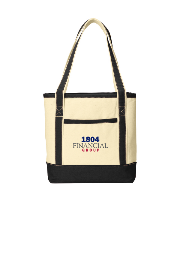 1804: Medium Cotton Canvas Tote (Embroidered)