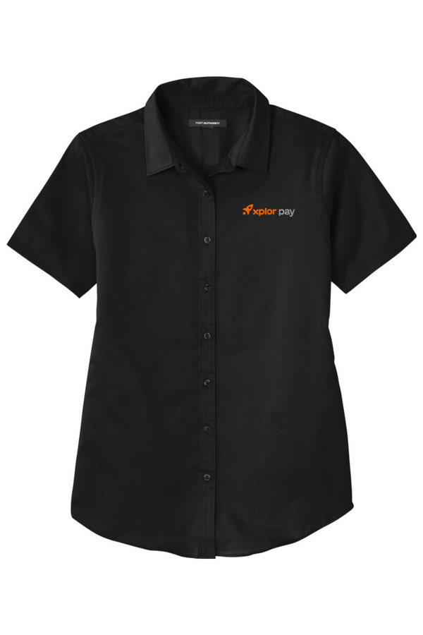 Xplor Pay: LADIES Short Sleeve Easy Care Twill Shirt (Embroidered)